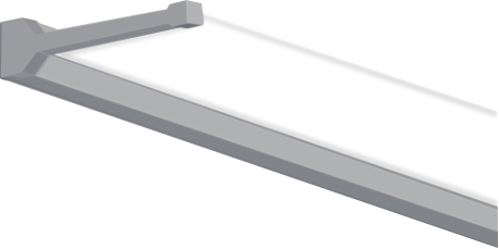 The Linear Surface is available in a surface reverted design, with a sleek low-profile sensibility optimal for architectural lighting applications, ideal for corridors, stairwells, and more.  Surface’s eye-catching, sloping silhouette profile features an elegant finishing touch, with simple screws or threaded studs which pass through the housing to mount the luminaire in place.  