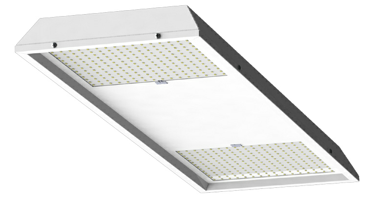 ▪ Industry Leading Performance
▪ Standard 2x4 Foot Print
▪ Power Pass Through Optional
▪ Natural White Light
▪ Patented Tunable Spectrum (USPN 9,820,447; 10,159,198; CAPN CA2994308C)
▪ Dimmable from 5%~100%
▪ UL1598D Horticultural Approval
▪ Architectural White Powder Coated Housing
▪ Made in the USA Patent #9820447
▪ Light Source: LED
▪ Spectra: Multi-White Daylight Analog
▪ Spectra Efficacy (100W): 2.43 μmol/J
▪ PPF (100W): 250 μmol/sec
▪ Input Power: 80W-100W MAX
▪ Input Voltage / Current (660W): 120 @.85A | 240 @ .43A | 277 @ .40A
▪ L/H/W | Weight: 36” / 2.5” / 10” I 8lbs
▪ Mounting Height: 12 Inches Above Canopy Operating Temperature OF - 90°F
▪ Thermal Management Passive Convection
▪ Dimming: 0-10V / PWM / Manual Preset
▪ Lifetime per TM21 L70 / L90 80K hrs / 35K hrs