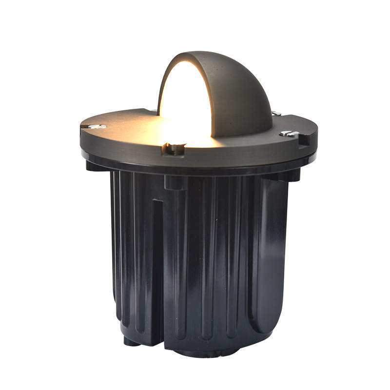 The In-ground Well Lights are mainly fixtures used for outdoor lighting. It has been widely used in public gardens, tree gaps, and squares. Our 2203A Domed Half Lid MR16 In-Ground well Light has a one-side glare-proof guard to control the illuminating direction and canister structures to ensure easy installation in harsh environments.. The brass top with a seal ring can get more effective to protect the bulb from water and harsh environments.