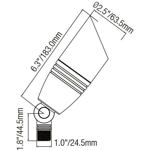 2505- Die Casting Brass Integrated Up Light