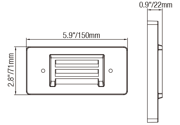 2503 Die Cast Brass Grating Step Light