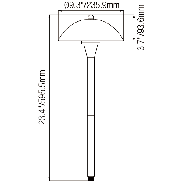 9402 Die Cast Aluminum Wattage Adjustable Integrated Path Light