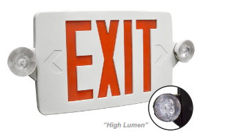 Thin All LED Exit & Emergency Thermoplastic Combo