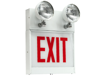 Chicago Approved All LED Exit/Stair Sign & Emergency Steel Combo