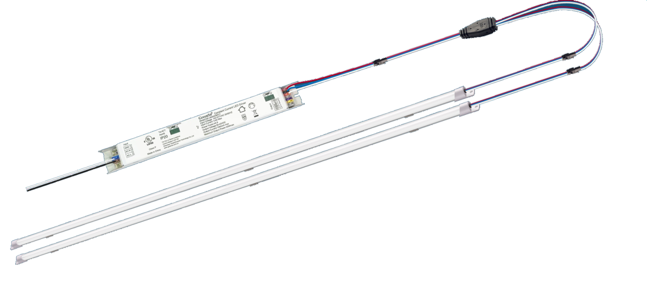 Wattage and CCT Selectable Magnetic LED Retrofit Strip Kit, 0-10V Dimming