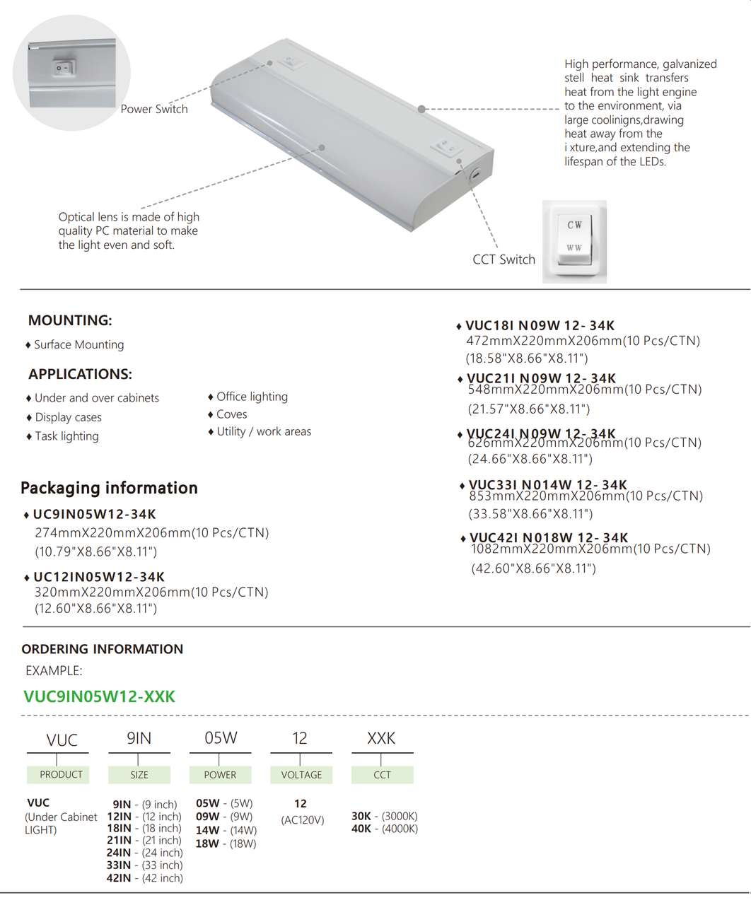 Slim LED Udercabinet Light