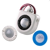 If no motion is detected for a field adjustable time delay, on/off sensors break power to the ballast(s). When multiple ballasts are specified, on/off sensors may control one or all ballasts.

Dimming sensors are similar - alternating between high and low light output. Type D (0-10V) dimming ballasts must be specified with the fixture to use a dimming sensor.

Daylight Sensor - OPERATION

If ambient light levels exceed a field adjustable intensity, on/off sensors break power to the ballast(s) after a fixed time delay. With multiple ballasts, on/off sensors may control one or all ballasts.

Dimming daylight sensors have both high and low ambient light level adjustable set points. Fluorescent light levels vary proportionally; maximum fluorescent output occurs when ambient levels are low; high ambient levels force fluorescent light to dim. Specify type D (0-10V) dimming ballasts with the fixture to use a dimming sensor