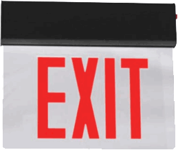 Universal tri-mount canopy included: provides top, end, or side-mount installation
Premium grade extruded aluminum housing
Solid state electronics and charger board
AC "ON" LED indicator
Push-to-test switch
Compact, low-profile design
Standard AC and emergency units available
Energy consumption of less than 3W for AC only and less than 5W for battery backup (EM) units
Emergency backup model (EM) is completely self-contained
Infield installable directional indicators
120V/277V Dual Voltage operation
UV-stabilized ultra-clear acrylic panel
Premium high-output ultra bright LEDs
Ni-Cad rechargeable battery on EM units
Double face units utilize full white or silver mylar insert
Housing colors available: anodized aluminum, white, black
SDT available on this model