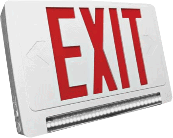 VCLPU   Lightpipe LED Exit and Emergency Combination Sign