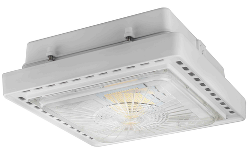 The VCPLED garage luminaire is a premium-performance solution for illuminating parking garages, storage areas, stairwells, and other applications requiring a low-profile luminaire that can be surface- or pendant-mounted. With a die cast aluminum housing and a polycarbonate lens, the VCPLED will stand up to many years of punishing environmental conditions. High-efficacy, long-life LEDs provide both energy and maintenance cost savings compared to traditional garage lights with HID, fluorescent or incandescent lamps.