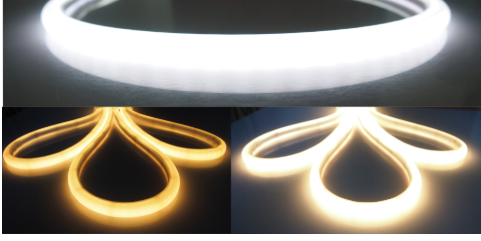 LED Type: CRI≥90 SMD3528 (with two chips in one LED)
Input Voltage:DC24V
Color: 2500K to 6500K adjustable
LED Qty: 156LED/m
Beam Angle: 120 degree
IP Ratio: IP67 Version
IP67: With Silicone Tube
UL, CUL, CE, RoHS approved