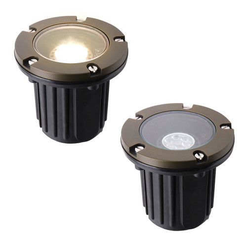 2202A Flat MR16 In-Ground Light can be fully leveled with the floor, which is quite desired for the location that is right below the overhang edges of buildings. Sealed canister design to meet IP65 weatherproof grating. The In-Ground Well Lights are ideal for in-ground use and up-lighting tree crowns, facades, and overhung edges of buildings.