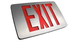 Thin Die-Cast Aluminum Exit Sign
