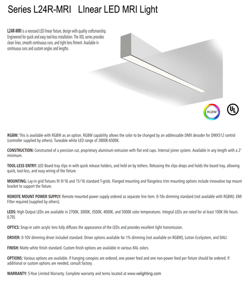 Linear Recessed MRI Light