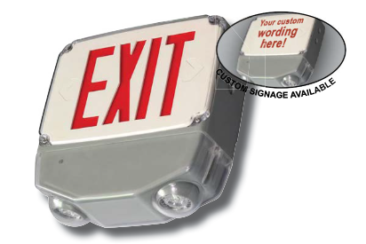 LED Exit Emergency Polycarbonate Combo