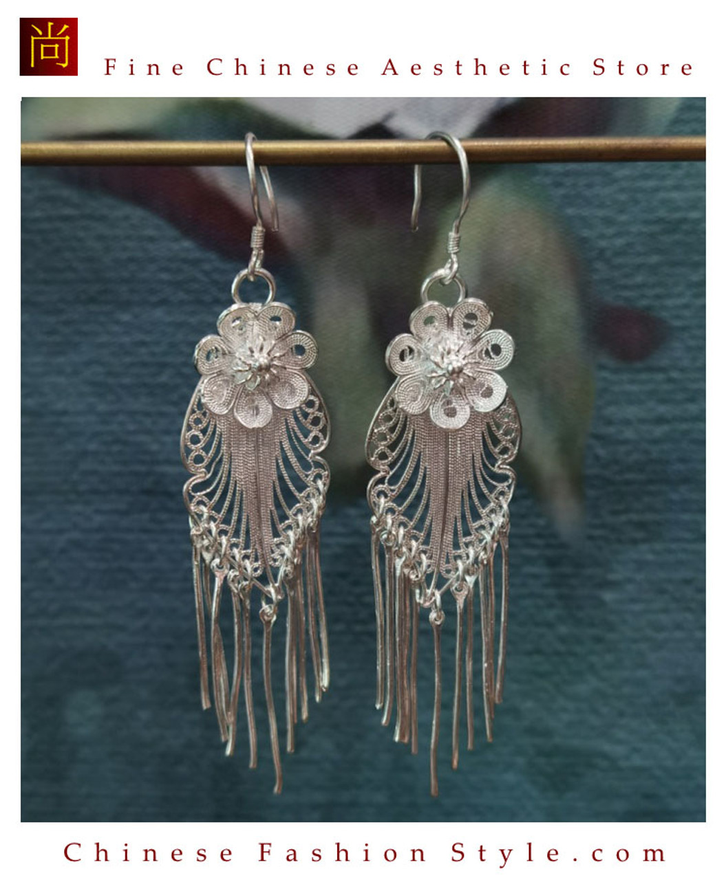 Ethnic Silver Earrings - La Primula Rossa