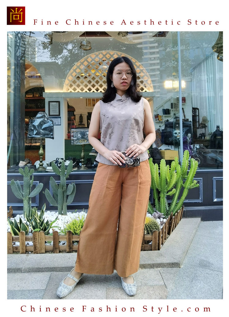 KIOBI – Quần dài Long Pants form suông cơ bản,lưng cao,ống loe,có túi, nhún  thun sau eo, vải cotton bố trắng - KIQ19111T