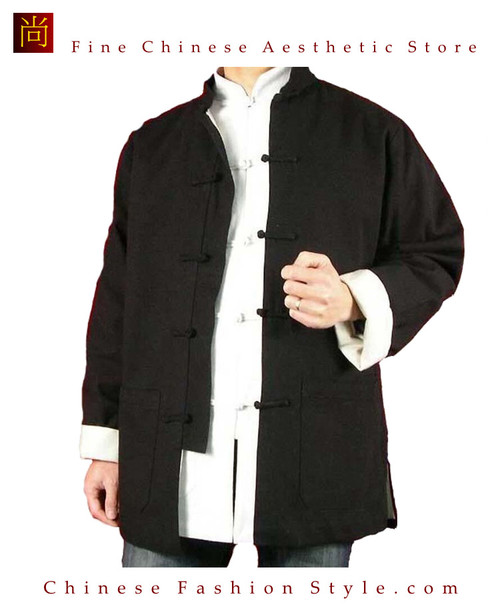 Fine Linen Black Kung Fu Martial Arts Tai Chi Jacket Coat XS-XL or Tailor Custom Made #111 Fine Linen Black Kung Fu Martial Arts Tai Chi Jacket Coat XS-XL or Tailor Custom Made #111