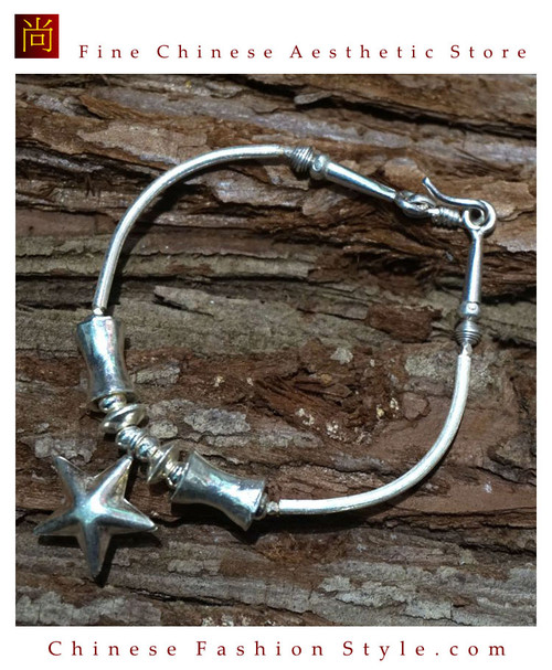 Fine 925 Chain Charm Bracelet Sterling Silver Jewelry 100% Handcrafted #104