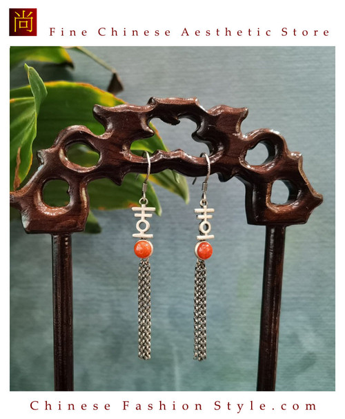100% Handcrafted Natural Hotan Jade Agate Earrings for Women 925 Silver Dangle Tassel Threader Vintage with Authenticity Certificate #106 100% Handcrafted Natural Hotan Jade Agate Earrings for Women 925 Silver Dangle Tassel Threader Vintage with Authenticity Certificate #106