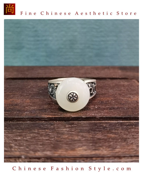 100% Handcrafted Genuine Hotan Jade Agate Ring 925 Silver Carved Green Gemstone Vintage For Women with Authenticity Certificate #109 100% Handcrafted Genuine Hotan Jade Agate Ring 925 Silver Carved Green Gemstone Vintage For Women with Authenticity Certificate #109