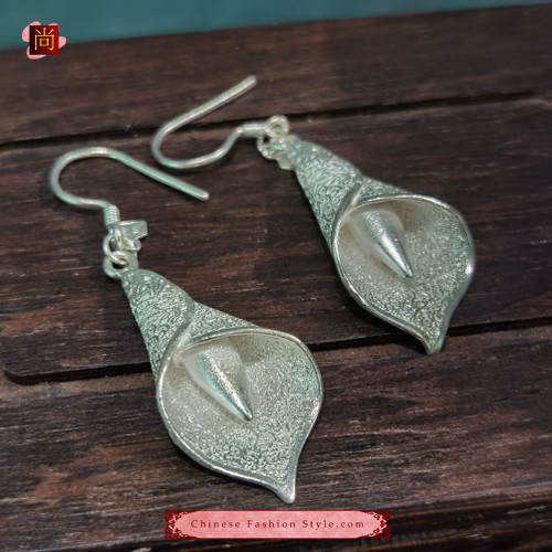 Buy Pure Silver Earrings Online | Modern Design | Party Wear SER 049