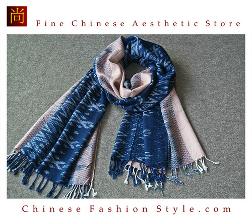 Super Soft 100% Handloom Woven Thai Ikat Batik Women Cotton Scarf Shawl #108