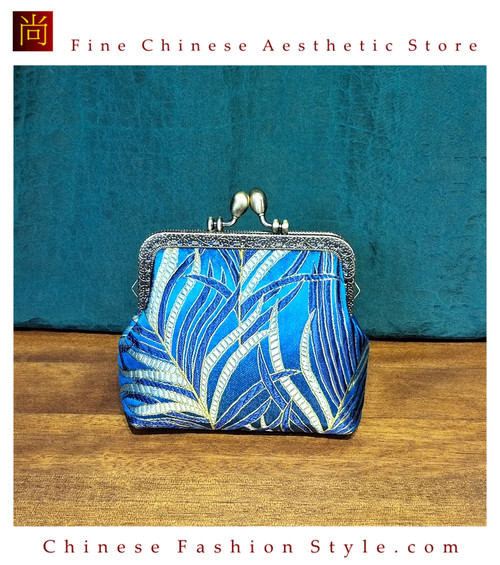 Handmade Silk Brocade Evening Purse Party Night Out Pochette Retro Crossbody Clutch Fashion Kiss Lock Bag #109