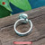 100% Handcrafted Genuine Hotan Jade Agate Ring 925 Silver Carved Green Gemstone Vintage For Women with Authenticity Certificate #105