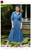 One Piece Only Casual Chic Flowy Maxi Dress for Women with Buttons Beautifully Hand Painted made from Cotton Linen Blend in Blue 101