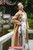 One Piece Only Embroidered Elegant Long Maxi Coat for Women in Lignt Tan made from a Wool and Cashmeere Blend all Handmade 102
