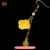 Silk Velvet Golden Plum Blossom Drop Earrings Ronghua Style Handmade #101