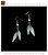 Silk Velvet Bamboo Leaf Drop Earrings Ronghua Style Handmade #104