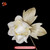 Elegant Silk Velvet White Camellia Brooch Ronghua Style Handmade Art Jewelry #105