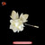 Elegant Silk Velvet White Camellia Brooch Ronghua Style Handmade Art Jewelry #105