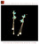 Peacock Feather Dian Cui Style Long Double Butterfly Drop Earrings Handmade Heritage Art Jewelry #107