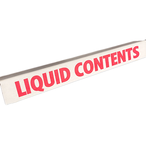 Heavy Duty V-Board |Printed | LIQUID CONTENTS | 3 X 3 X 22 | 0.225 - PL