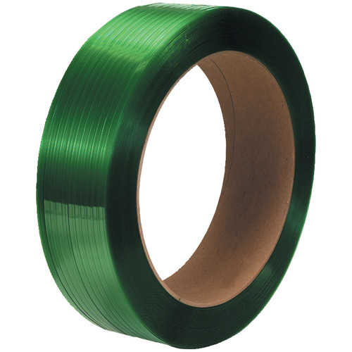 Polyester Strapping | 5/8 1200# X 4000' | Green | Embossed - CL