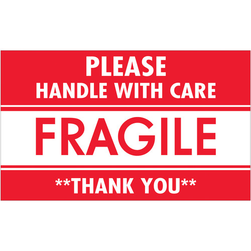 3 X 5 BC WHT PRT-FRAGILEHANDLE WITH CARE 5C/RL-181491 - RL