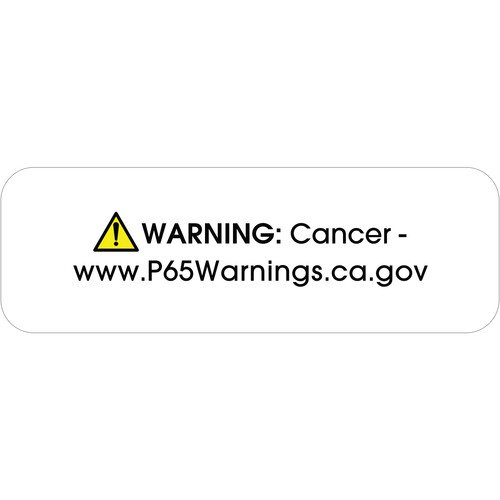 1/2 X 1-1/2 WHT SGLS PRT-WARNING CANCER 500/RL-183969 - RL