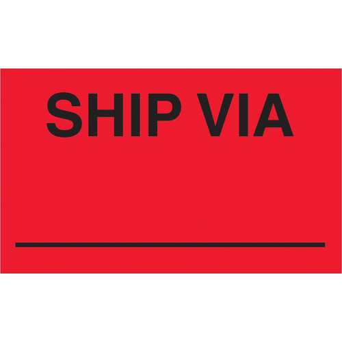 3 X 5 RED PRT-SHIP VIA 5C/RL-107018 - RL
