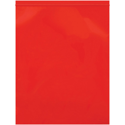 Reclosable Colored Poly Bags | 12 X 15 | Red - CA