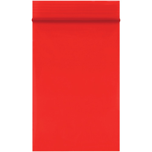Reclosable Colored Poly Bags | 2 X 3 | Red - CA