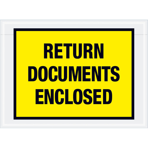 Packing List Envelope | 7-1/2 X 5-1/2 | Document Enclosed Top - CA