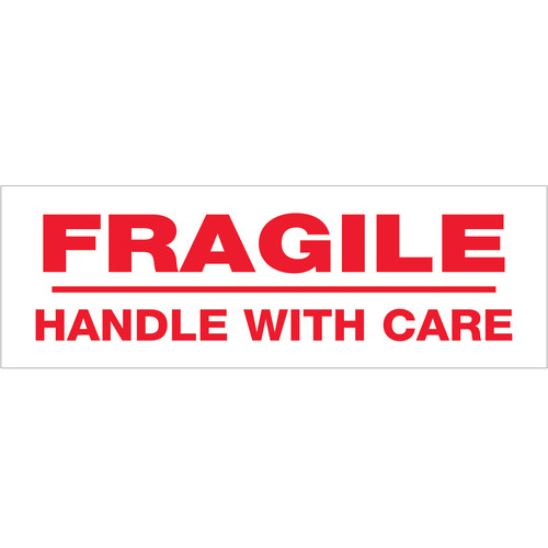 2 X 110YD WHT 2MILPRT-HANDLE WITH CARE 36/CA-112199 - CA