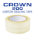 Crown 200 | 1.6mil Hot Melt Carton Sealing Tape | Hand Length | 2" - CA