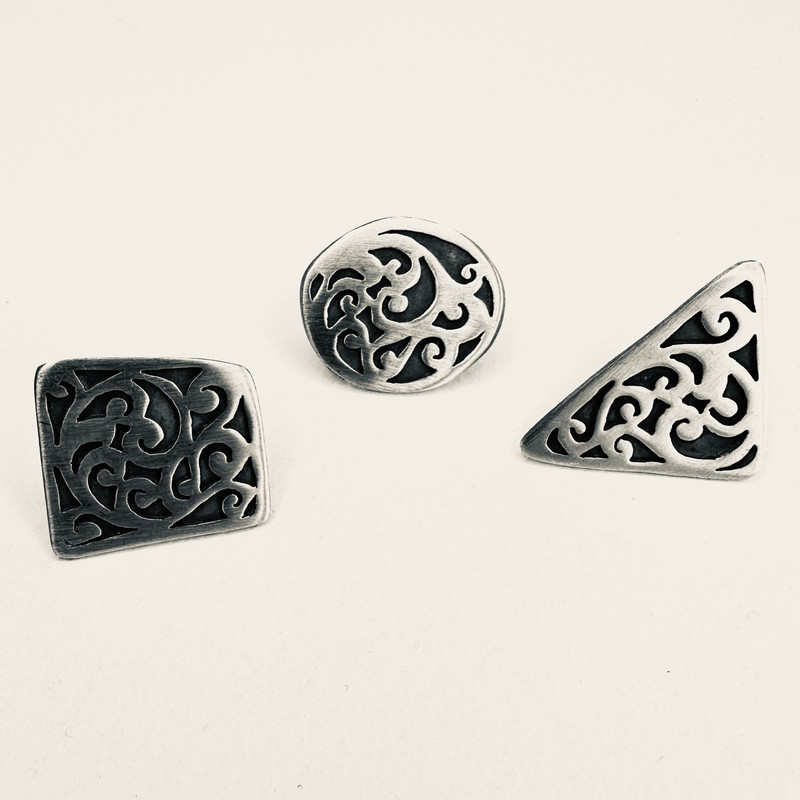 Modern Ornate Stud Button Set