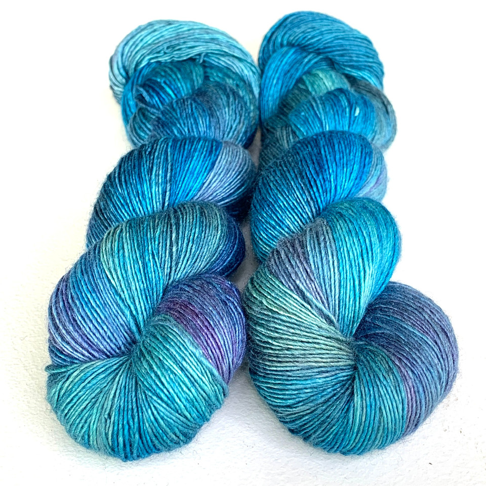 Astrid hand dyed yarn merino silk | Seven Sisters Arts