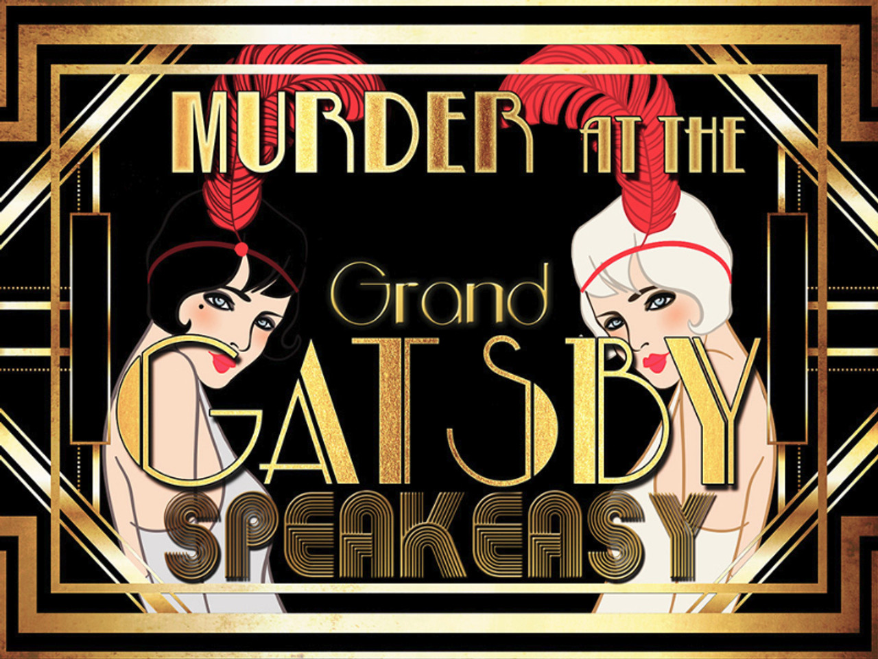 1920s Murder Mystery Dinner Invitation Party Birthday Invite 