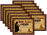 Twelve award certificates for a murder mystery party available via instant download